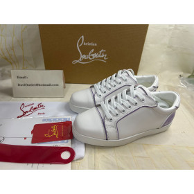 Christian Louboutin Fun Vieira Low-Top Sneakers Calf Leather White