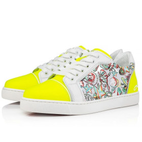Christian Louboutin Fun Vieira Low-top Sneakers Fluo Yellow Calf Leather