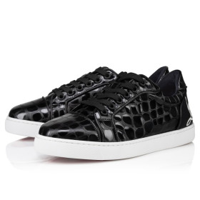 Christian Louboutin Fun Vieira Orlato Sneakers Men Alligator Embossed Calf Leather Black