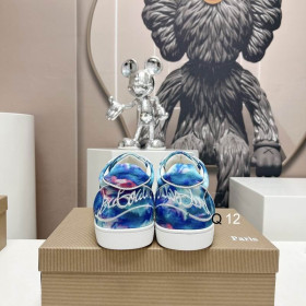 Christian Louboutin Fun Vieira Orlato Sneakers Nylon Iridescent Coating Multicolor
