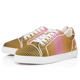 Christian Louboutin Fun Vieira Sneakers Men Aftersun Printed Crepe Satin Multicolor