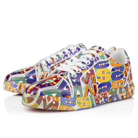 Christian Louboutin Fun Vieira Sneakers Wamims Printed Calf Leather Women