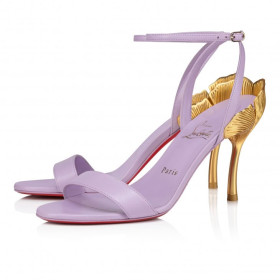 Christian Louboutin Ginko Girl 85mm Strappy Sandals Nappa Leather Parme