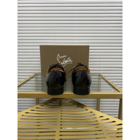 Christian Louboutin Greggo Oxford Sculpted Patent Leather Black