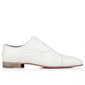 Christian Louboutin Greggo Oxfords Nappa Leather White