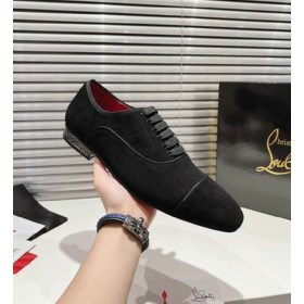Christian Louboutin Greggyrocks Oxfords Shoes Velvet Black