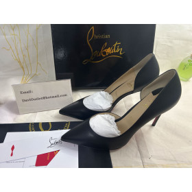 Christian Louboutin Half d'Orsay Iriza Pumps Iriza 100 mm Black Leather