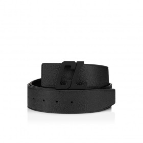 Christian Louboutin Happy Rui Cl Logo Belt 40mm Calf Alpin Leather Black