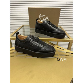 Christian Louboutin Happyrui Flat Sneakers Calfskin Black