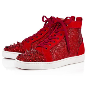 Christian Louboutin High-top Lou Pik Pik STR Version Loubi Strass