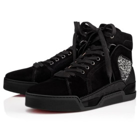 Christian Louboutin High-top Loubikick Version Black Suede