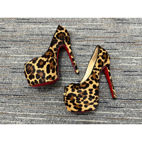 Christian Louboutin Highness Platform Pumps 160mm Pony Hair Leopard Print
