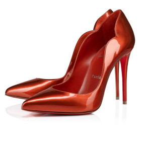 Christian Louboutin Hot Chick Pumps 100mm Patent Calf Leather Red