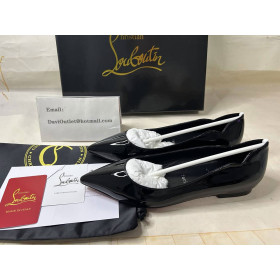 Christian Louboutin Hot Chickita Ballerinas Patent Calf Leather Black