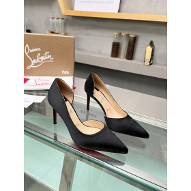 Christian Louboutin Iriza 85mm Pumps Crepe Satin Black