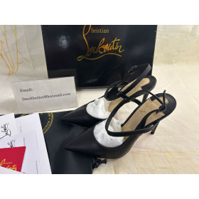 Christian Louboutin Jenlove 100 Mm Strappy Pumps Leather Black