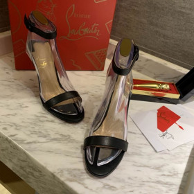 Christian Louboutin Jonatina Sandals 100 mm Nappa Leather Black