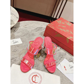 Christian Louboutin Just Loubi PVC Sandals 85mm Pink