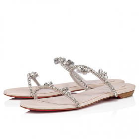 Christian Louboutin Just Queenie Mules Pvc And Nappa Leather Leche