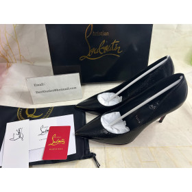 Christian Louboutin Kate 100 Mm Pumps Star Specchio Leather Black