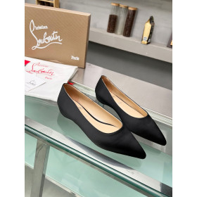 Christian Louboutin Kate Ballerina Flats Crepe Satin Black