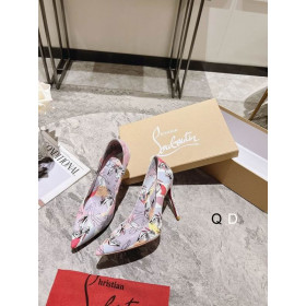 Christian Louboutin Kate Pumps 100mm Graphic Printed Purple Patent Leather