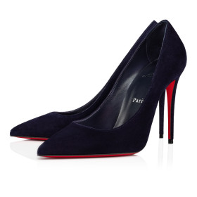 Christian Louboutin Kate Pumps 100mm Veau Velours Ink Blue