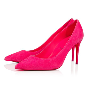 Christian Louboutin Kate Pumps 85mm Veau Velours Rose Pink