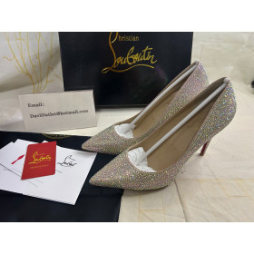 Christian Louboutin Kate Strass Degrade Pumps 100mm Suede Multicolor