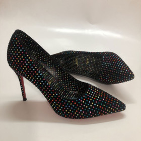 Christian Louboutin Kate Strass Pumps Suede Multicolor