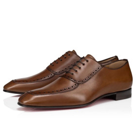 Christian Louboutin Lafitoch Oxfords Calf Leather Havane Brown
