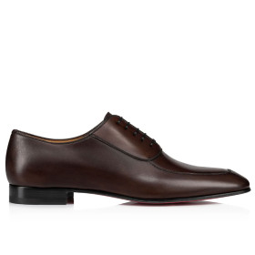 Christian Louboutin Lafitte Oxford Patinated Calf Leather Brown