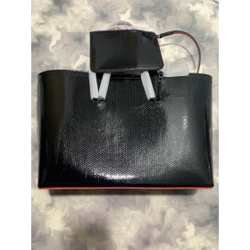 Christian Louboutin Large Cabata Tote Bag Patent Leather Black