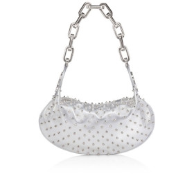 Christian Louboutin Le 54 Chain Bag Nappa Leather And Spikes Silver