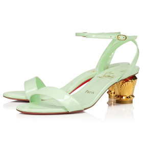 Christian Louboutin Lipsita Queen 55 mm Sandals Patent calf leather Studio Green