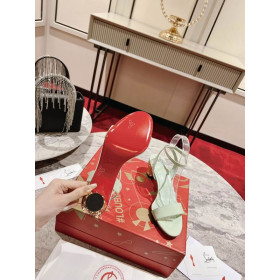 Christian Louboutin Lipsita Queen Patent Leather Sandals 55 Mint