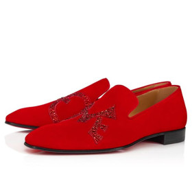 Christian Louboutin Loafers Dandylove Strass Loubi Veau Velours