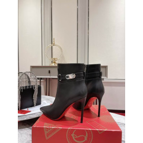 Christian Louboutin Lock So Kate Ankle Boots 100mm Calf Leather Black