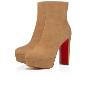 Christian Louboutin Loo Booty 130 Mm Low Boots Veau Velours Lionne