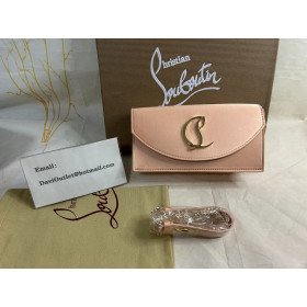 Christian Louboutin Loubi54 Clutch Crepe Satin Nude