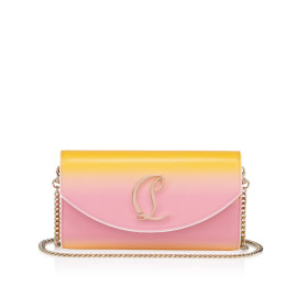 Christian Louboutin Loubi54 Clutch Degraftersun Calf Leather Multicolor