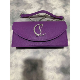 Christian Louboutin Loubi54 Clutch Nappa Leather Jacaranda