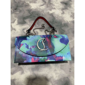 Christian Louboutin Loubi54 Clutch Satin Melancholia Multicolor
