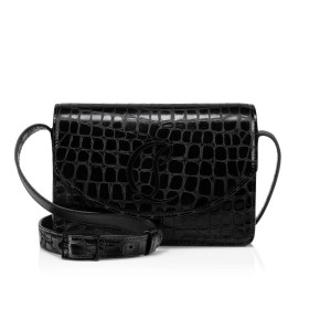 Christian Louboutin Loubi54 Crossbody Bag Alligator Embossed Calf Leather Black