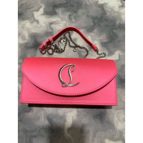 Christian Louboutin Loubi54 Crossbody Clutch Calfskin Rose Pink