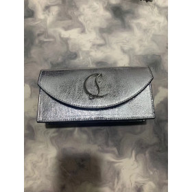 Christian Louboutin Loubi54 Crossbody Clutch Calfskin Silver