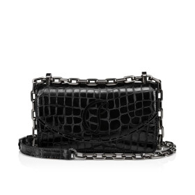 Christian Louboutin Loubi54 Mini Crossbody Bag Alligator Embossed Calf Leather Black
