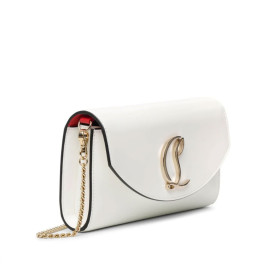 Christian Louboutin Loubi54 Wallet On Chain Calf Leather Bianco