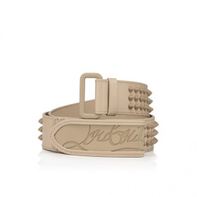 Christian Louboutin Loubi Belt 35mm Calf Leather And Spikes Saharienne