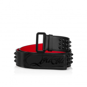 Christian Louboutin Loubi Belt 40mm Calf Leather And Spikes Black